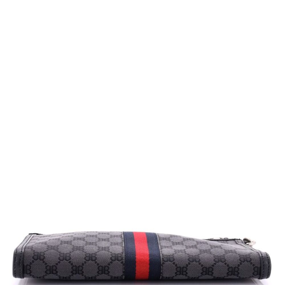 Balenciaga x Gucci The Hacker Project Web Wristlet Clutch BB Canvas Black - Picture 4 of 6